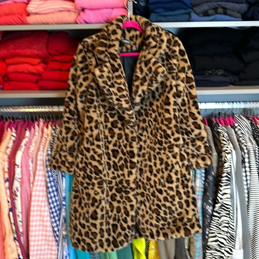 Fashion Nova Animal Print Teddy Jacket